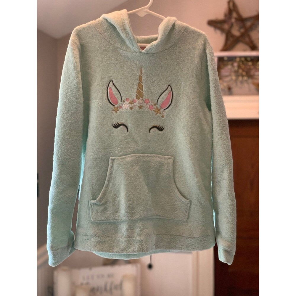 Girls, Size 8 Aqua, hooded unicorn